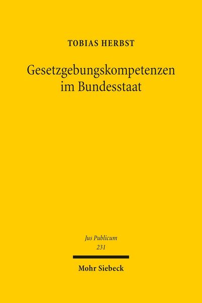 Produktbild: Gesetzgebungskompetenzen im Bundesstaat