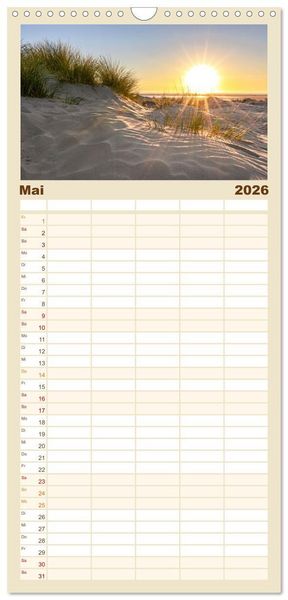 Produktbild: Familienplaner 2026 - NORDSEE-VERLIEBT mit 5 Spalten (Wandkalender, 21 x 45 cm) CALVENDO