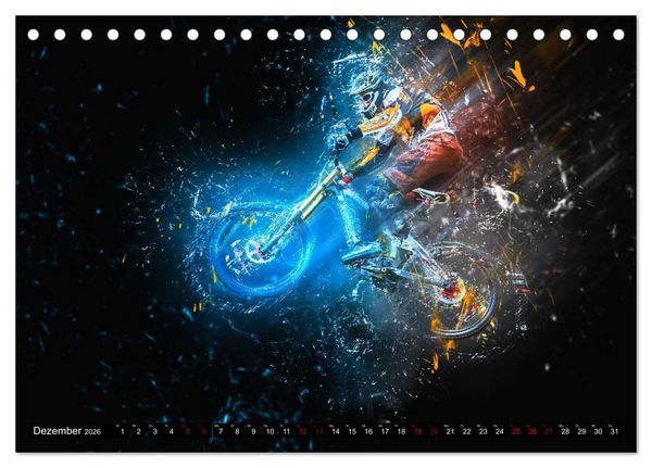 Produktbild: Downhill Explosion (Tischkalender 2026 DIN A5 quer), CALVENDO Monatskalender