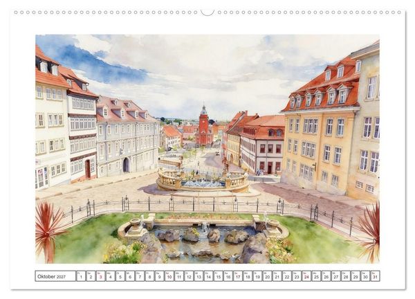 Produktbild: Historische Altst&auml;dte in Th&uuml;ringen (hochwertiger Premium Wandkalender 2027 DIN A2 quer), Kunstdruck in Hochglanz