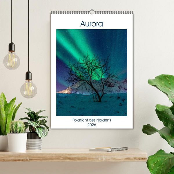 Produktbild: Aurora - Polarlicht des Nordens (Wandkalender 2026 DIN A2 hoch), CALVENDO Monatskalender