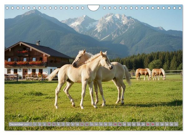 Produktbild: Alpent&auml;ler und Haflinger Pferde (Wandkalender 2027 DIN A4 quer), CALVENDO Monatskalender