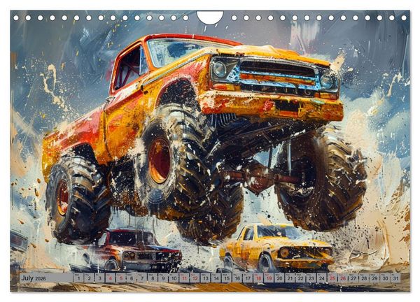 Produktbild: Monstertruck Madness (Wall Calendar 2026 DIN A4 landscape), CALVENDO 12 Month Wall Calendar