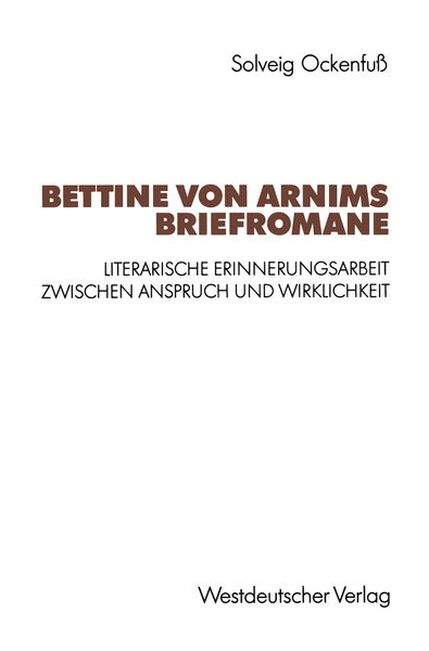 Produktbild: Bettine von Arnims Briefromane