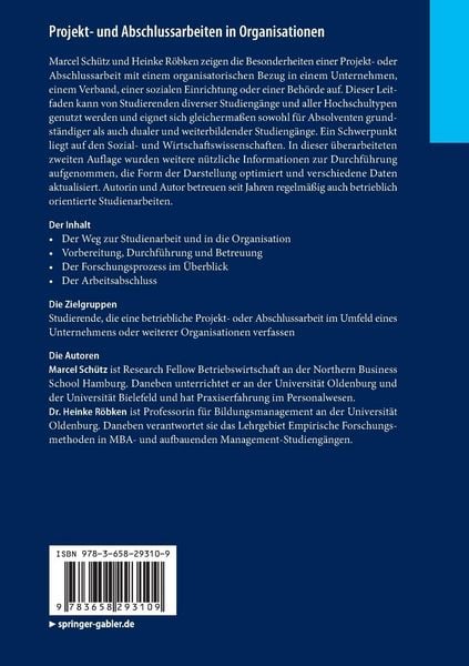 Produktbild: Projekt- und Abschlussarbeiten in Organisationen