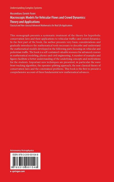 Produktbild: Macroscopic Models for Vehicular Flows and Crowd Dynamics: Theory and Applications