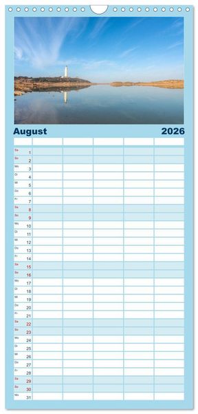 Produktbild: Familienplaner 2026 - Andalusische Atlantikk&uuml;ste mit 5 Spalten (Wandkalender, 21 x 45 cm) CALVENDO