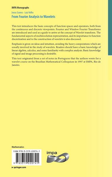 Produktbild: From Fourier Analysis to Wavelets