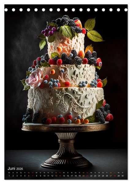 Produktbild: Zur Hochzeit eine Torte (Tischkalender 2026 DIN A5 hoch), CALVENDO Monatskalender