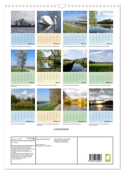 Produktbild: Leinemasch (Wandkalender 2026 DIN A3 hoch), CALVENDO Monatskalender