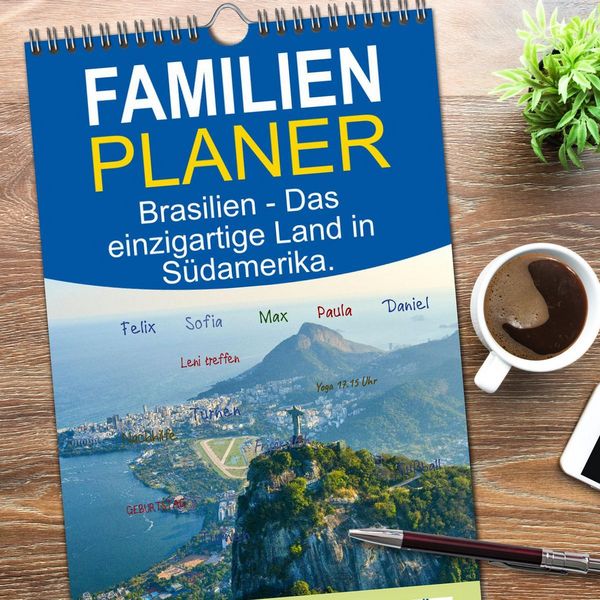 Produktbild: Familienplaner 2026 - Brasilien - Das einzigartige Land in S&uuml;damerika. mit 5 Spalten (Wandkalender, 21 x 45 cm) CALVENDO