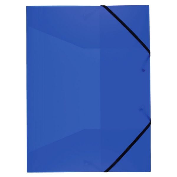 Produktbild: Idena Sammelmappe PP mit Gummizug transluzent blau DIN A4