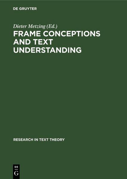 Produktbild: Frame Conceptions and Text Understanding