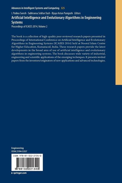 Produktbild: Artificial Intelligence and Evolutionary Algorithms in Engineering Systems