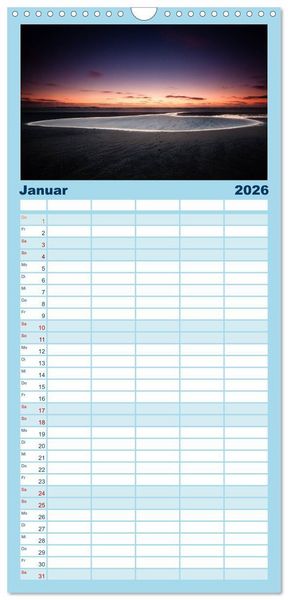 Produktbild: Familienplaner 2026 - Noch mehr F&ouml;hrweh - Insel F&ouml;hr mit 5 Spalten (Wandkalender, 21 x 45 cm) CALVENDO