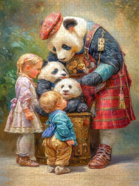 Produktbild: CALVENDO Puzzle Panda | 1000 Teile Lege-Gr&ouml;&szlig;e 64x48cm Foto-Puzzle f&uuml;r gl&uuml;ckliche Stunden