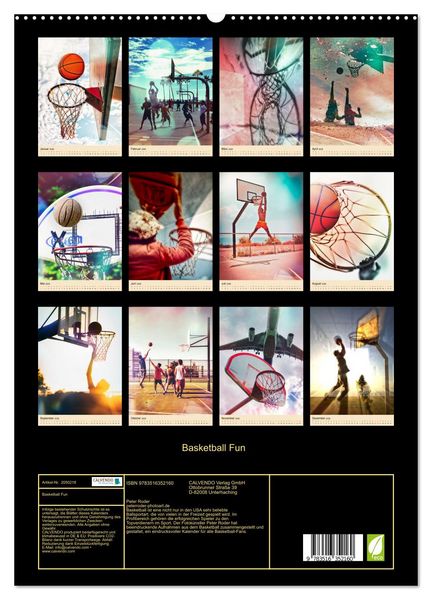 Produktbild: Basketball Fun (hochwertiger Premium Wandkalender 2026 DIN A2 hoch), Kunstdruck in Hochglanz