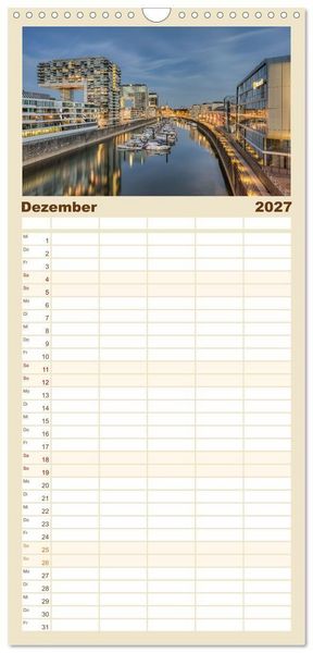 Produktbild: Familienplaner 2027 - Wundersch&ouml;nes K&ouml;ln mit 5 Spalten (Wandkalender, 21 x 45 cm) CALVENDO