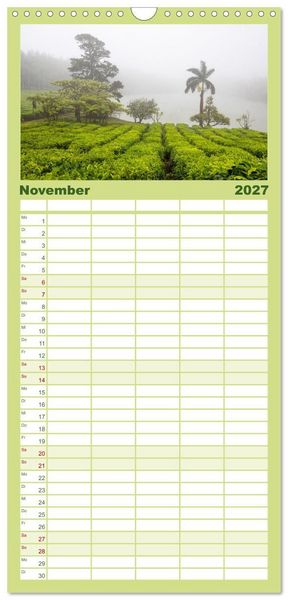 Produktbild: Familienplaner 2027 - Trauminseln der Welt - Mauritius mit 5 Spalten (Wandkalender, 21 x 45 cm) CALVENDO