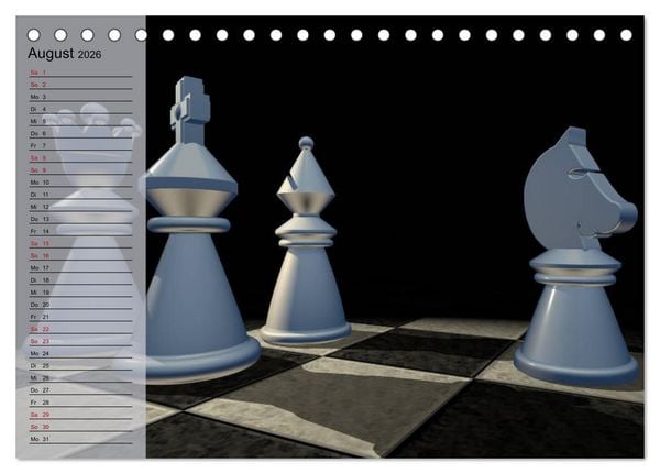 Produktbild: SCHACH - Spiel der K&ouml;nige (Tischkalender 2026 DIN A5 quer), CALVENDO Monatskalender