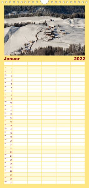 Produktbild: Familienplaner Typisch S&uuml;dtirol (Wandkalender 2022 , 21 cm x 45 cm, hoch)