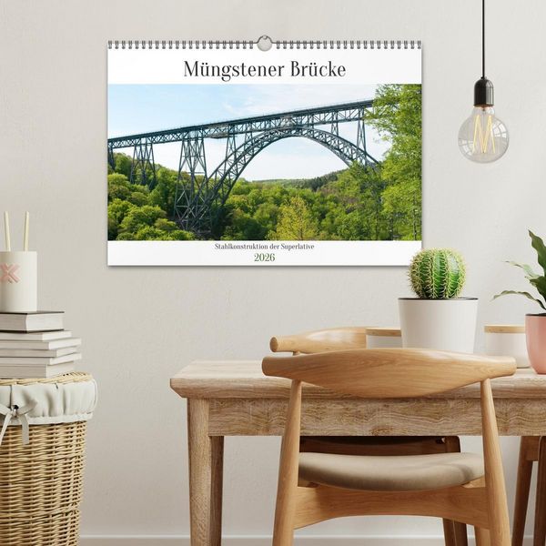 Produktbild: M&uuml;ngstener Br&uuml;cke - Stahlkonstruktion der Superlative (Wandkalender 2026 DIN A3 quer), CALVENDO Monatskalender