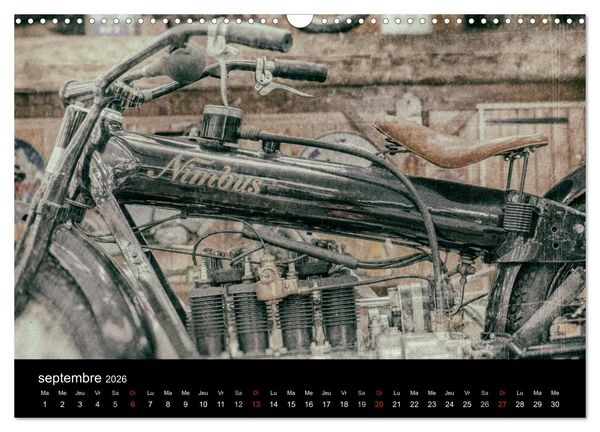 Produktbild: MOTOS VINTAGE (Calendrier mural 2026 DIN A3 vertical), CALVENDO calendrier mensuel