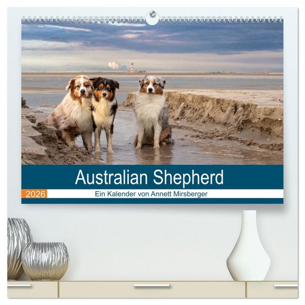 Produktbild: Australian Shepherd 2026 (hochwertiger Premium Wandkalender 2026 DIN A2 quer), Kunstdruck in Hochglanz
