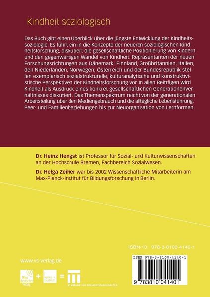 Produktbild: Kindheit soziologisch