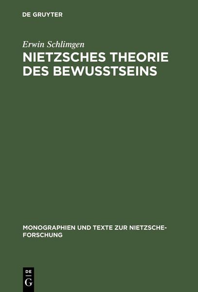 Produktbild: Nietzsches Theorie des Bewu&szlig;tseins