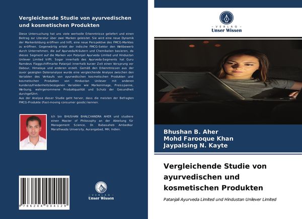 Produktbild: Vergleichende Studie von ayurvedischen und kosmetischen Produkten