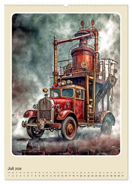 Produktbild: Steampunk Mobilit&auml;t (hochwertiger Premium Wandkalender 2026 DIN A2 hoch), Kunstdruck in Hochglanz