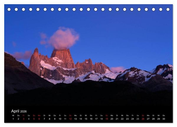 Produktbild: Patagonien 2026 Highlights von Manuela Seiler (Tischkalender 2026 DIN A5 quer), CALVENDO Monatskalender
