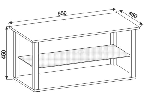 Produktbild: Holz Sofatisch Couchtisch Glas Tisch Wanilo L