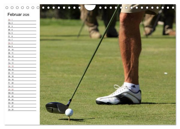 Produktbild: Abenteuer Golfspielen. Impressionen (Wandkalender 2026 DIN A4 quer), CALVENDO Monatskalender