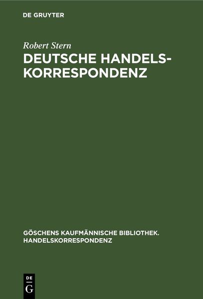 Produktbild: Deutsche Handelskorrespondenz