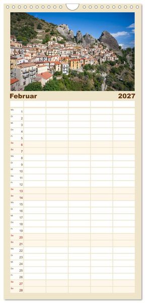 Produktbild: Familienplaner 2027 - Italien - Tief im S&uuml;den mit 5 Spalten (Wandkalender, 21 x 45 cm) CALVENDO