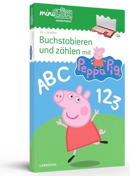 MiniLÜK. Kindergarten/Vorschule Set Buchstabieren und zählen mit Peppa Pig, Paperback von , Westermann Lernwelten GmbH, 978-3-07-244805-5
