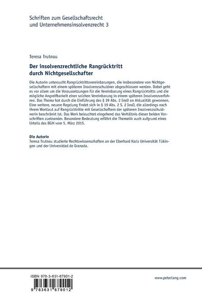Produktbild: Der insolvenzrechtliche Rangr&uuml;cktritt durch Nichtgesellschafter