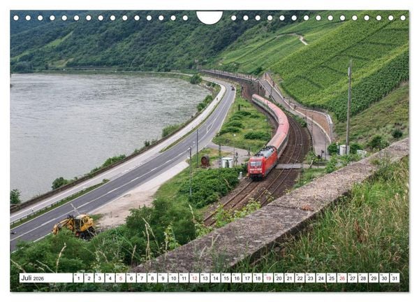 Produktbild: Eisenbahn an Rhein und Mosel 2026 (Wandkalender 2026 DIN A4 quer), CALVENDO Monatskalender