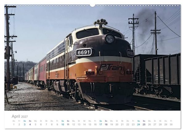 Produktbild: US Diesellokomotiven (Wandkalender 2027 DIN A2 quer), CALVENDO Monatskalender