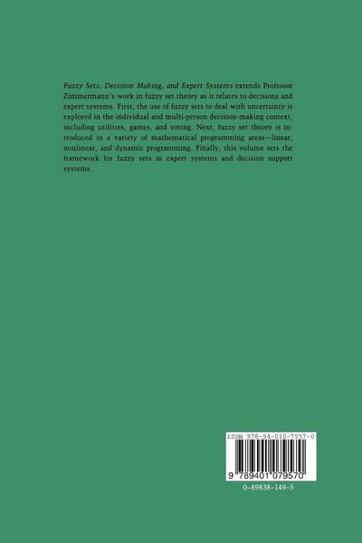 Produktbild: Fuzzy Sets, Decision Making, and Expert Systems