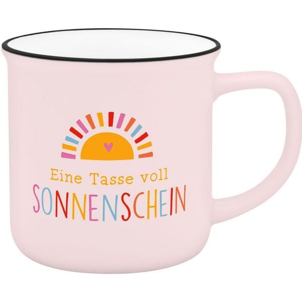 Produktbild: Becher in Emailloptik "Eine Tasse voll Sonnenschein"
