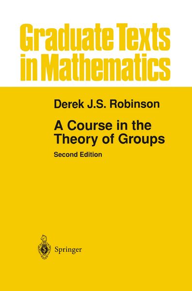 Produktbild: A Course in the Theory of Groups
