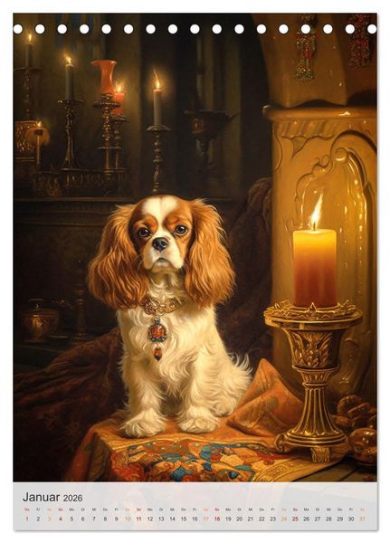 Produktbild: Cavalier King Charles Spaniel (Tischkalender 2026 DIN A5 hoch), CALVENDO Monatskalender