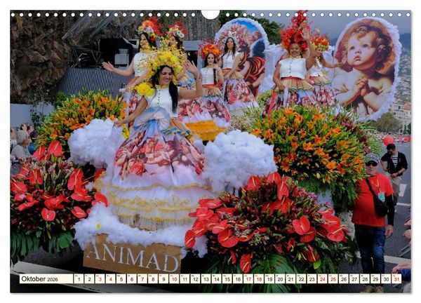 Produktbild: Blumenfest auf Madeira (Wandkalender 2026 DIN A3 quer), CALVENDO Monatskalender