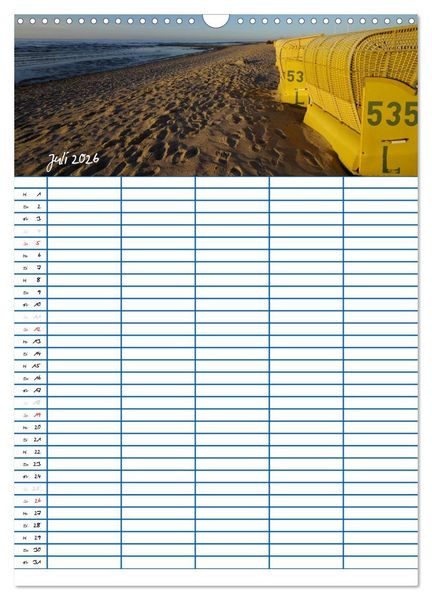 Produktbild: Meer Zeit f&uuml;r uns! (Wandkalender 2026 DIN A3 hoch), CALVENDO Monatskalender