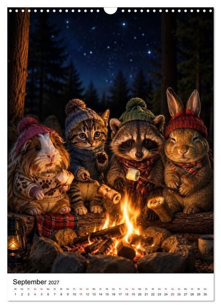 Produktbild: Cozy Friends - Kleine Kuschelhelden (Wandkalender 2027 DIN A3 hoch), CALVENDO Monatskalender