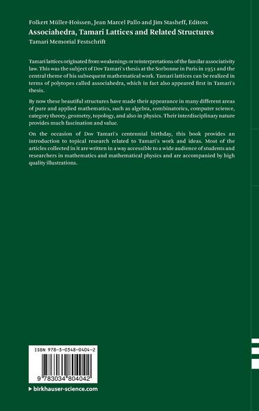 Produktbild: Associahedra, Tamari Lattices and Related Structures