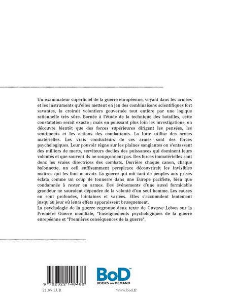 Produktbild: La psychologie de la guerre